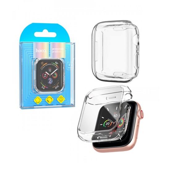 Estuche Protector TPU Hoco WS1 para iWatch Series7/8 (41 mm) Transparente